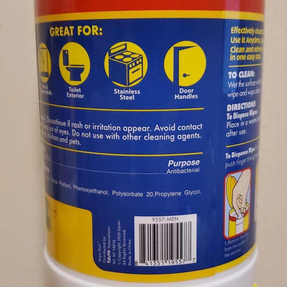 320 Wipe Out antibacterial wipes 80x4 lemon scent - Picture 4 of 5